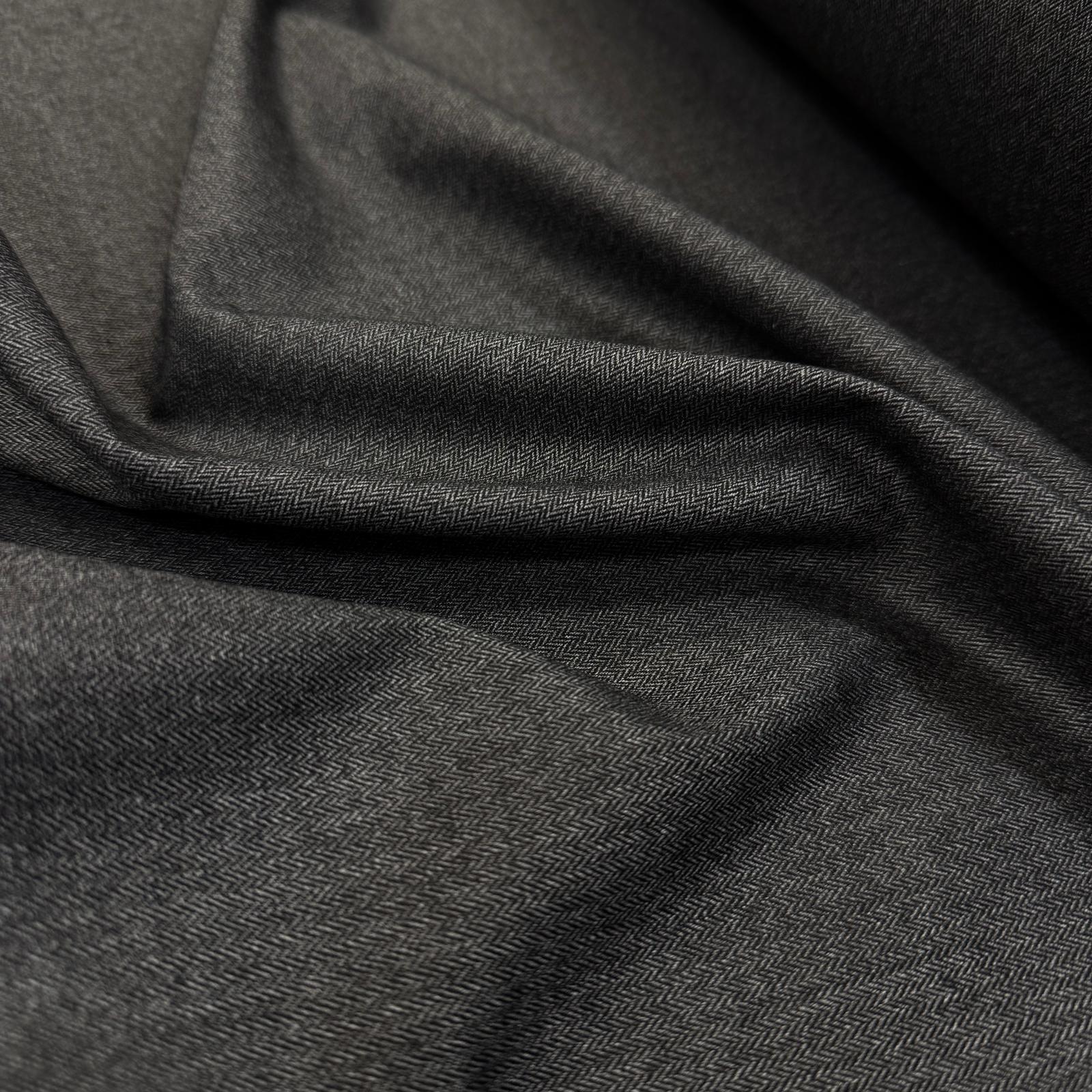 İpliği Boyalı Antrasit Balıksırtı Likralı Yumuşak Viskon Kumaş