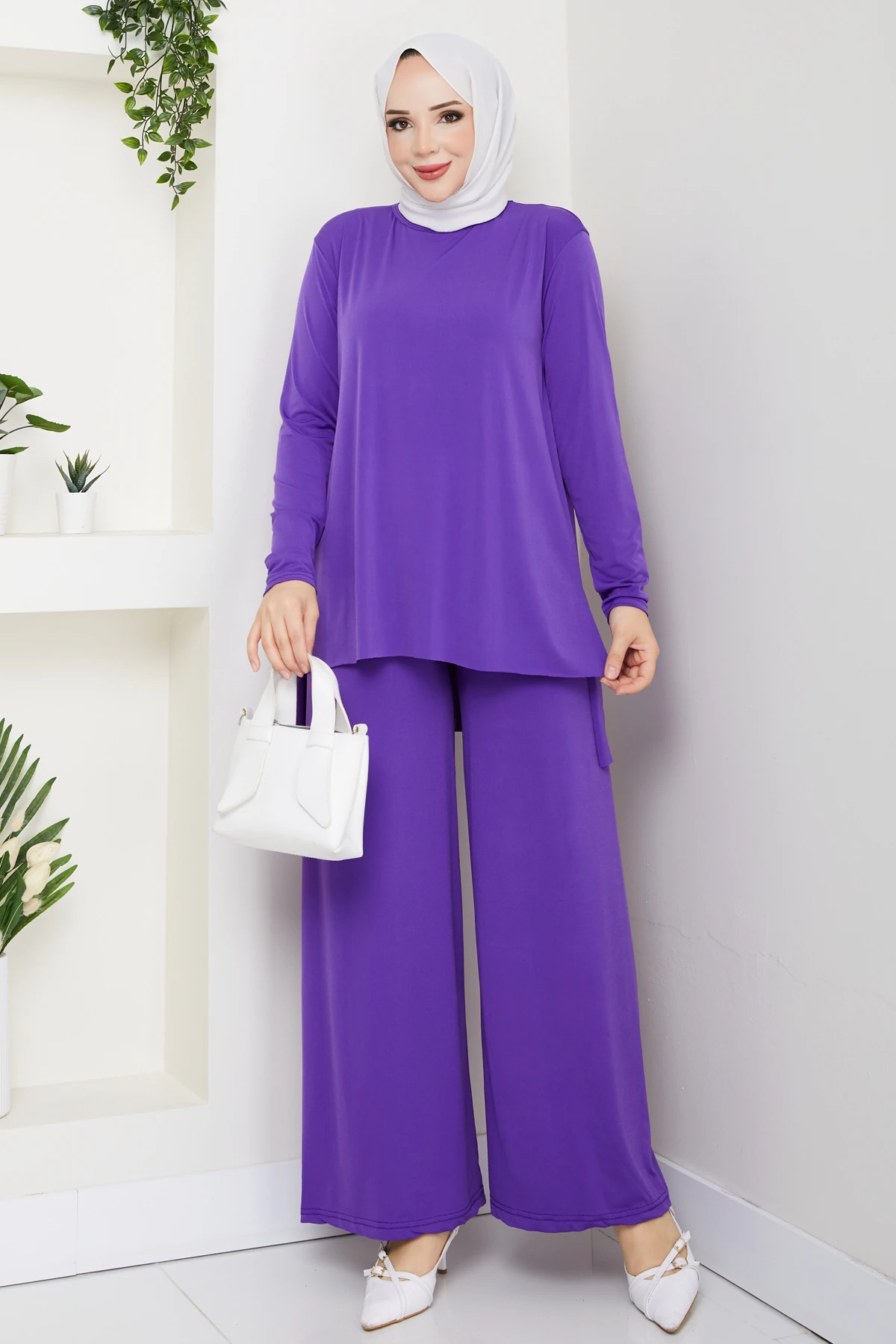 Kadın Düz Takım - Lila