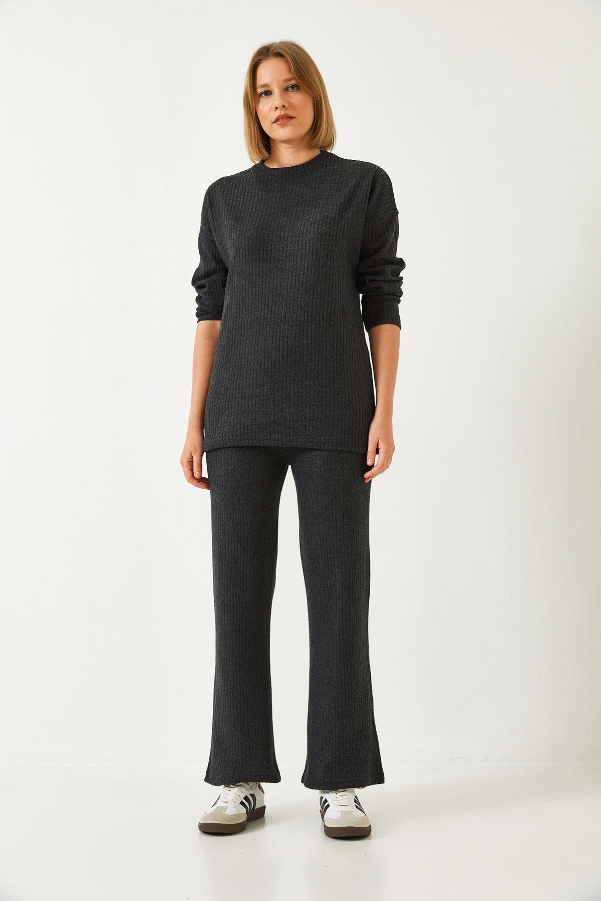 Bisiklet Yaka Basic Alt-Üst Pamuklu Örme Takım