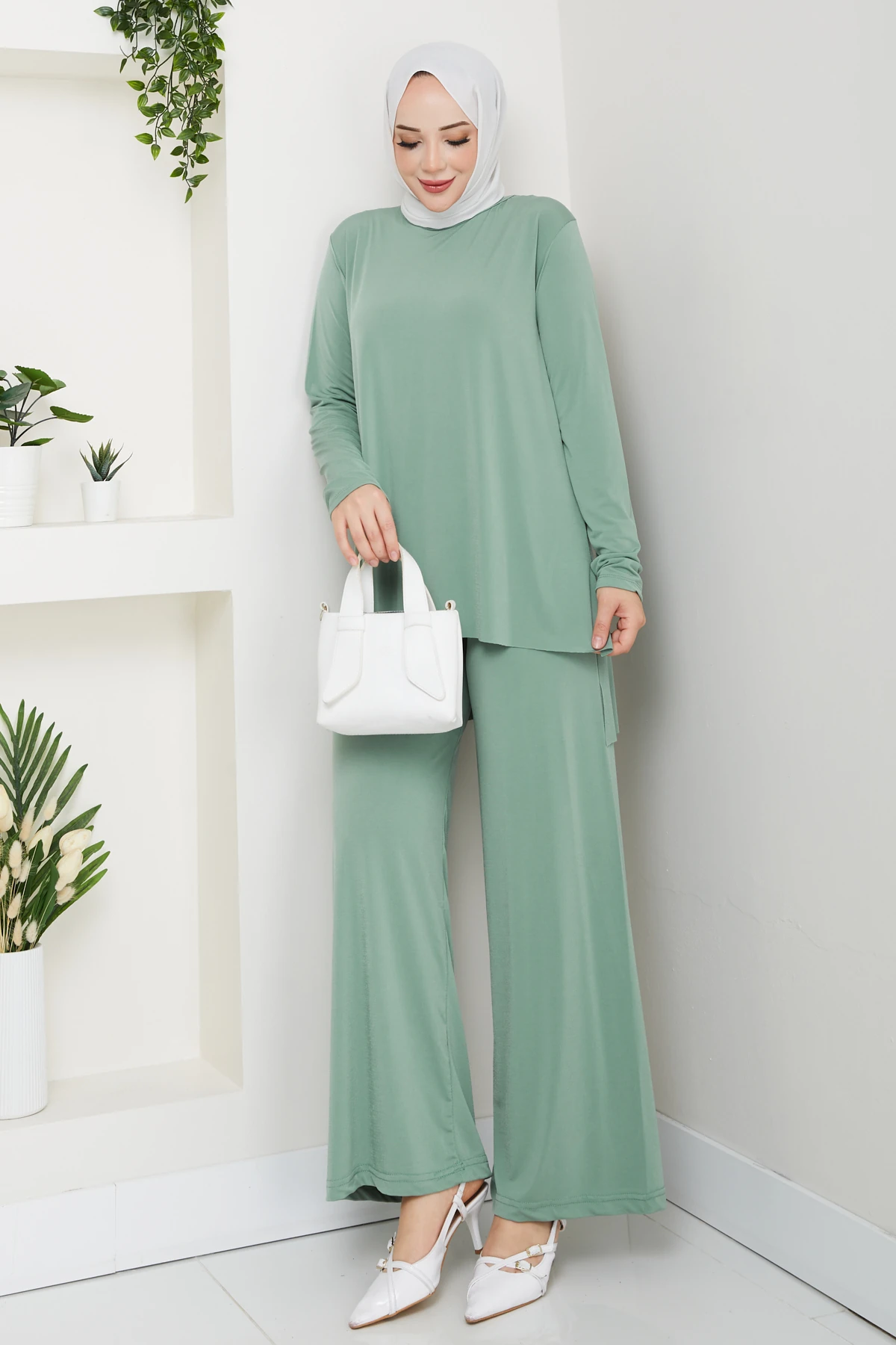Kadın Düz Takım - çağla yeşili