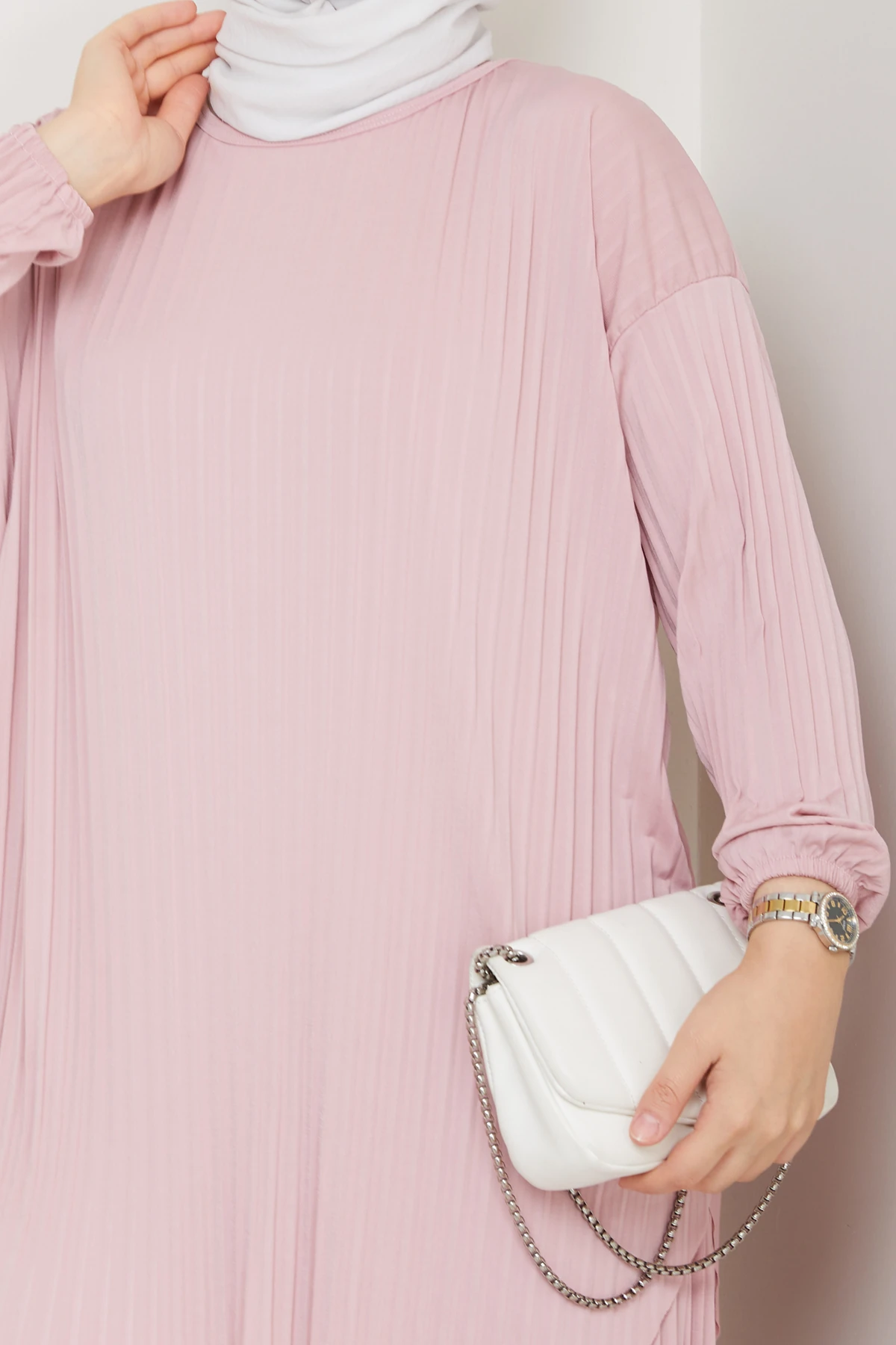 Piliseli Pantolonlu Kadın Takım