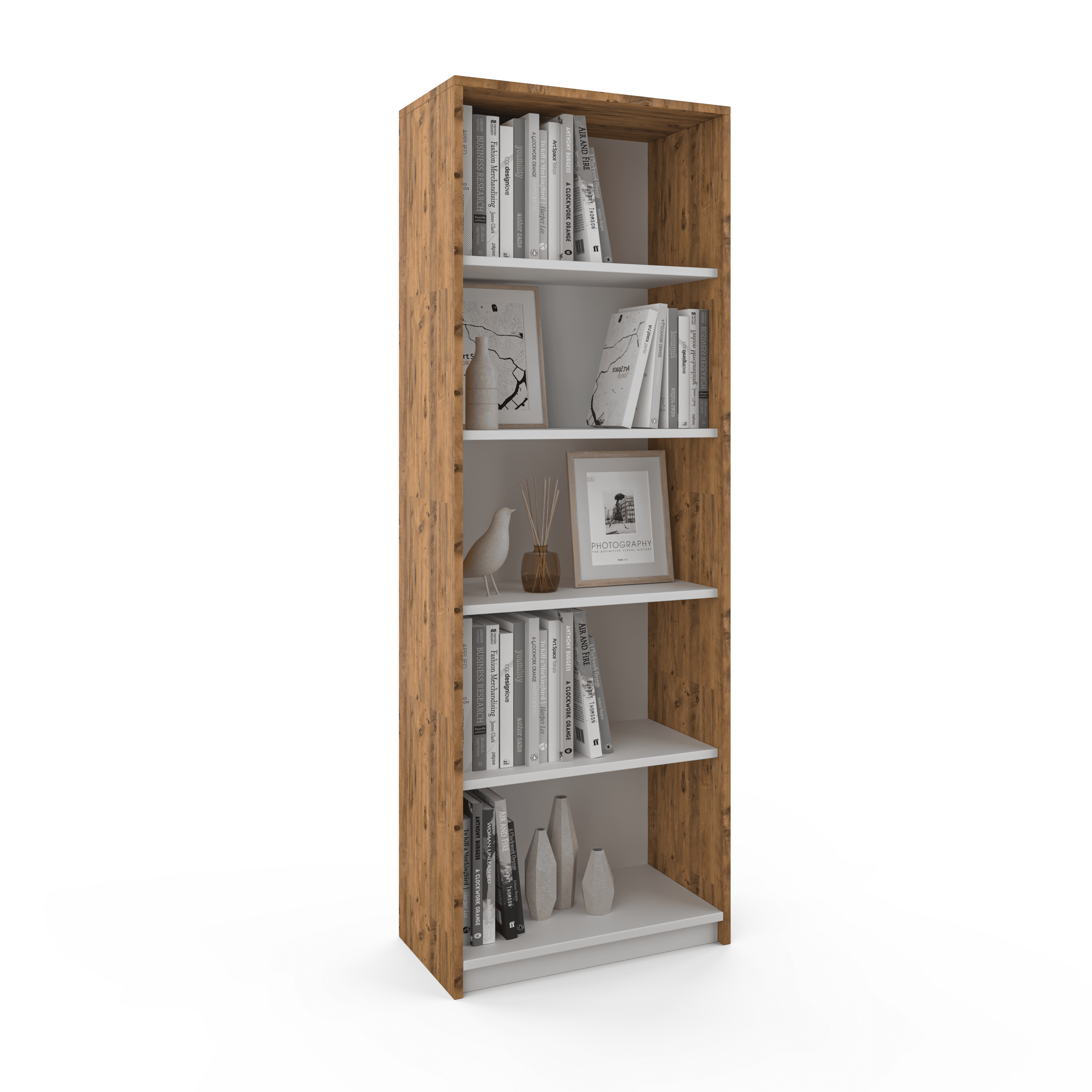 Vera Bookshelf - Atlantic Pine Color - White