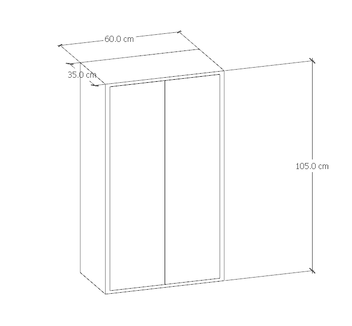 Nova İki Kapaklı Çok Amaçlı Dolap