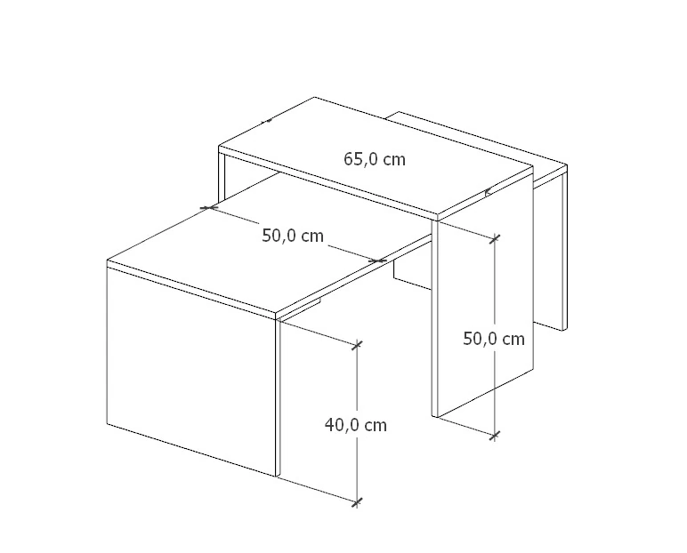 Oliva 2'li Orta Sehpa Takımı
