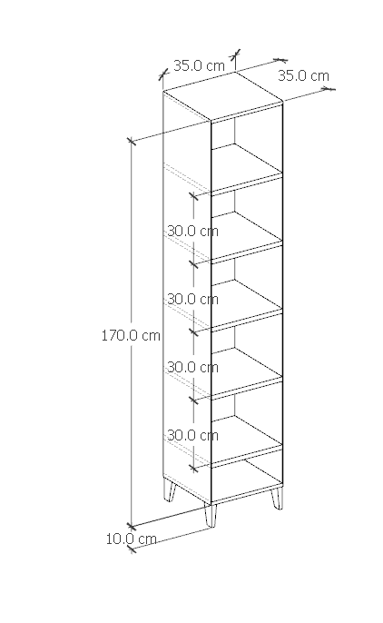 Vienna Tek Kapaklı Dolap