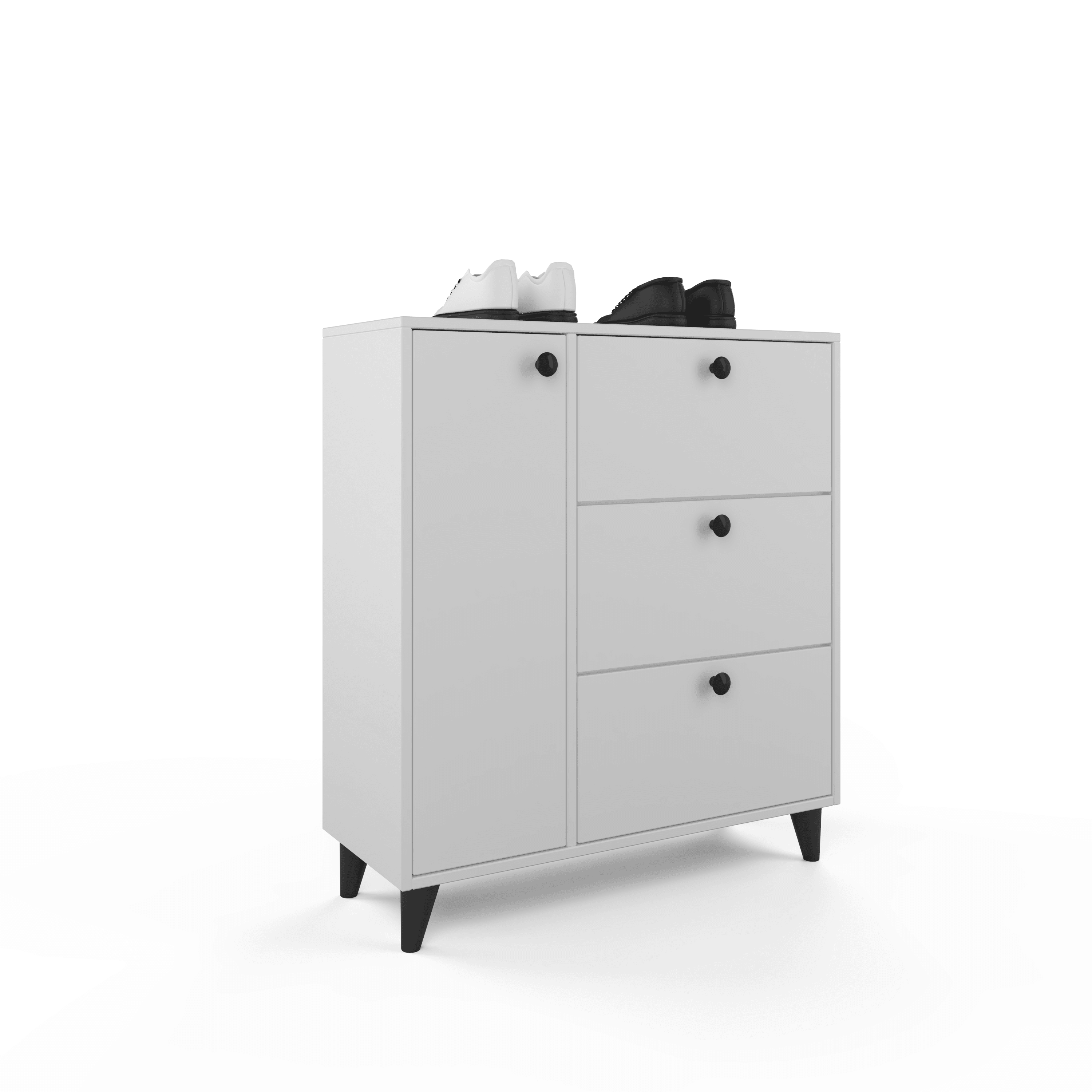 Liva Shoe Cabinet  - White