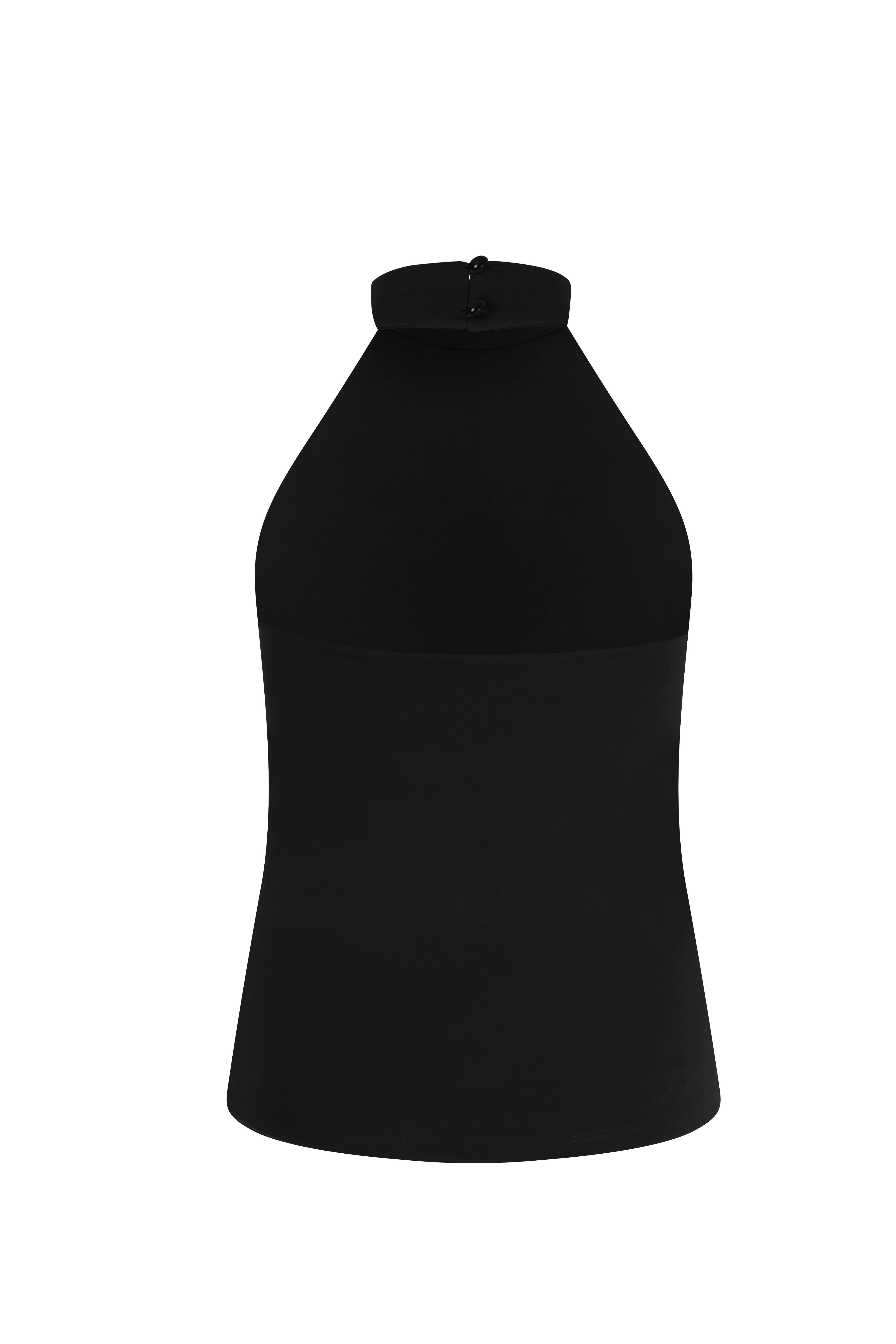 İnca Halter Yaka Body - Siyah