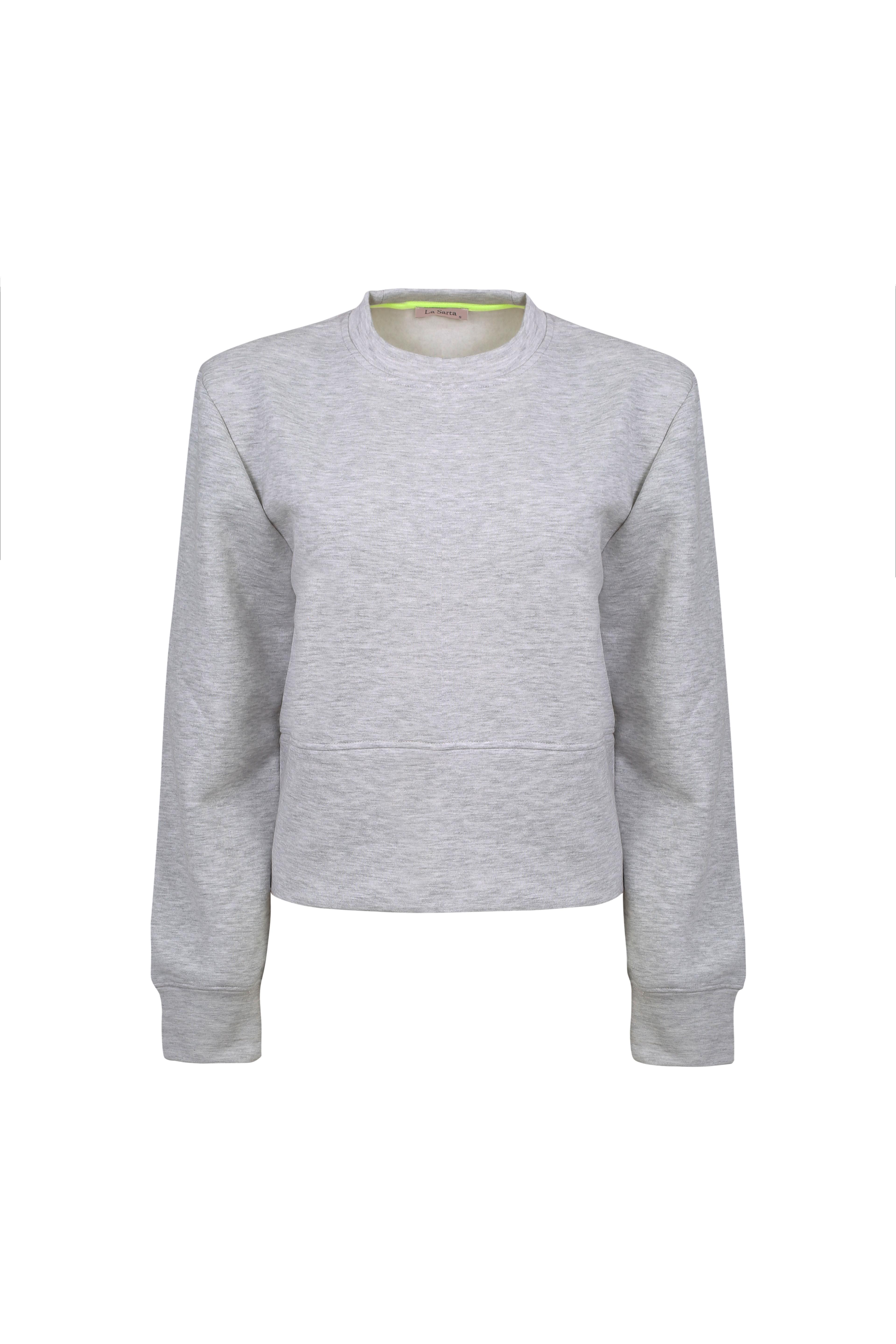 Luna Vatkalı Gri Sweatshirt