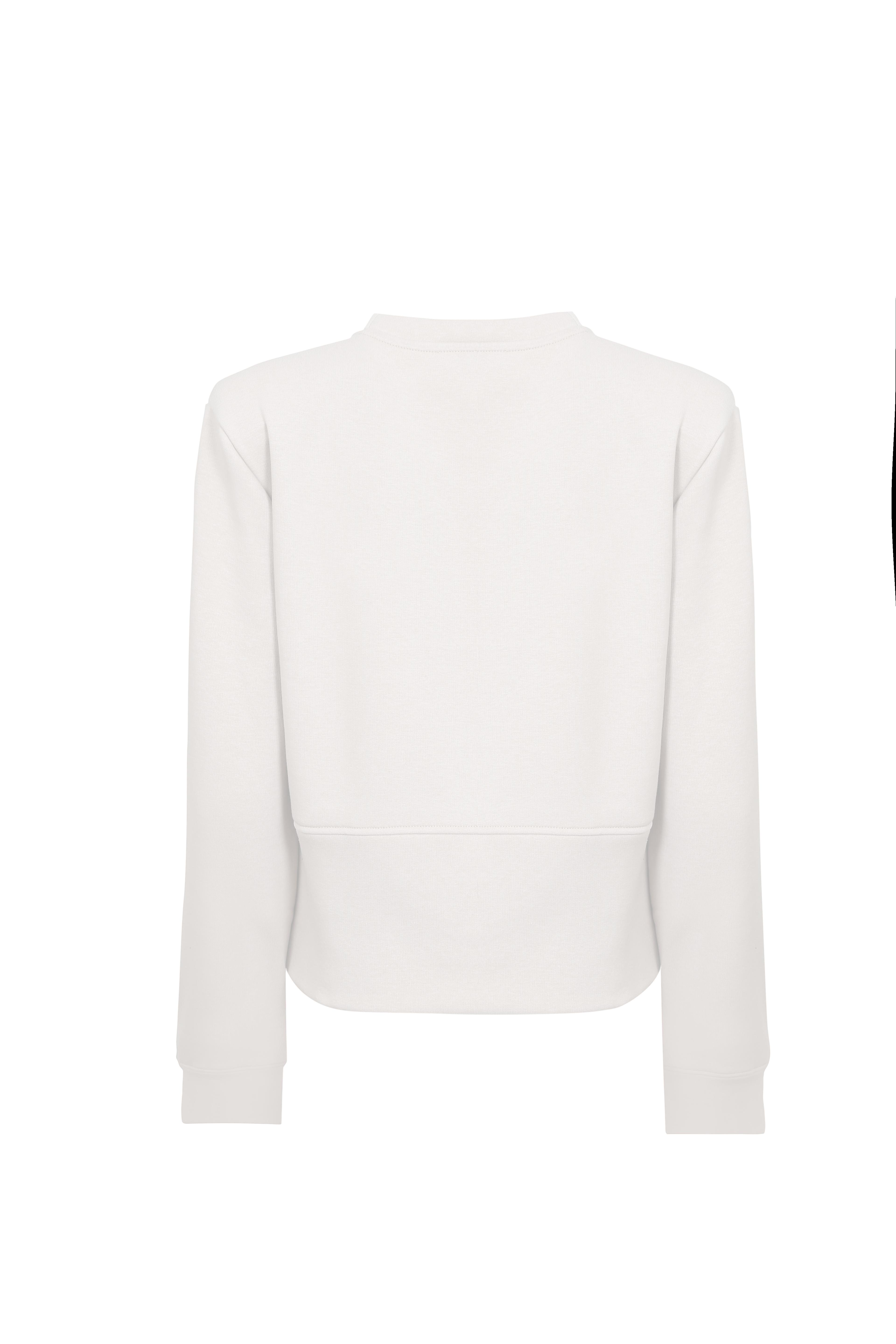 Luna Vatkalı Beyaz Sweatshirt