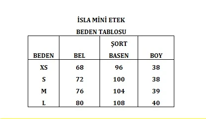 İsla Mini Dokuma Şortlu Etek