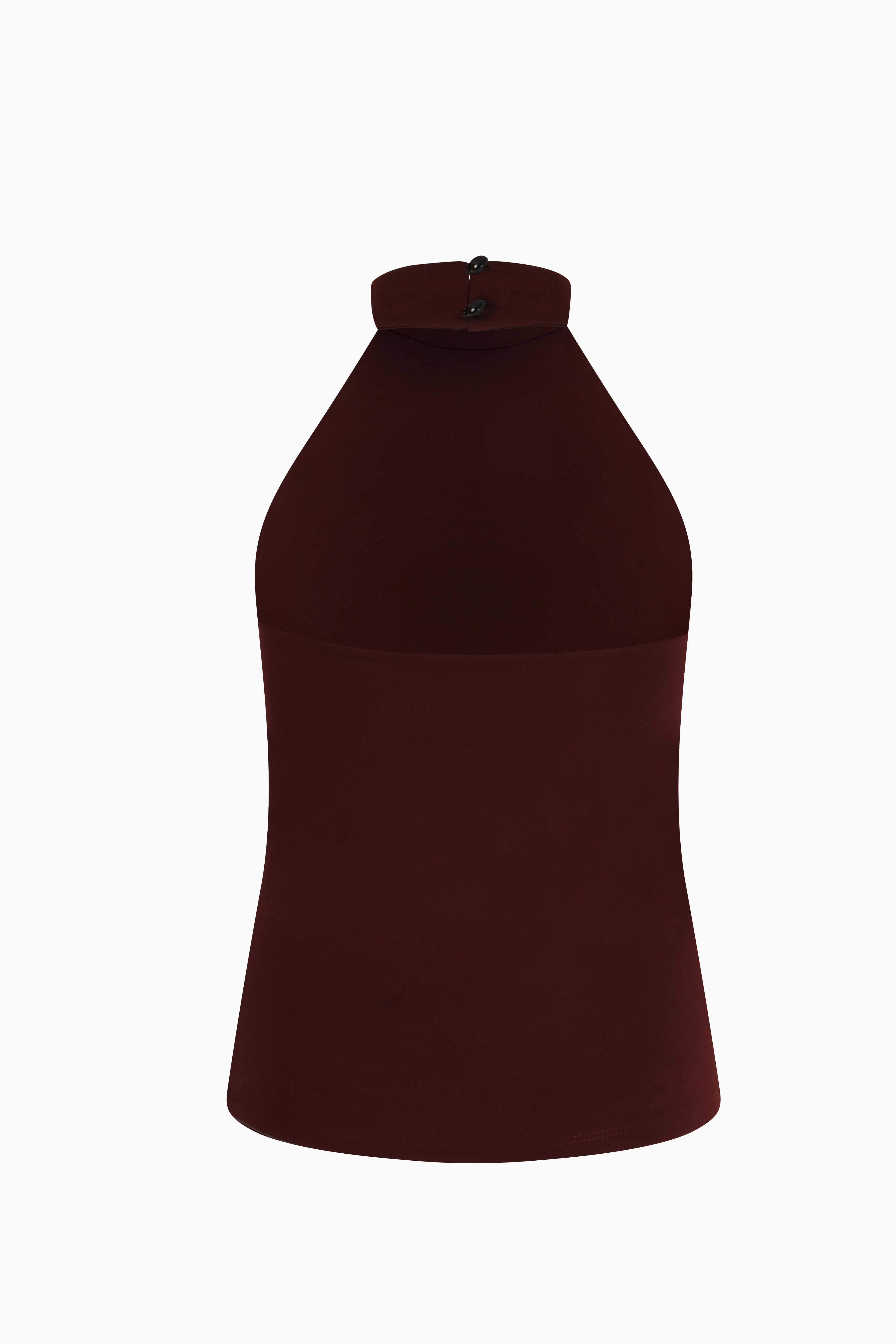 İnca Halter Yaka Body - Bordo