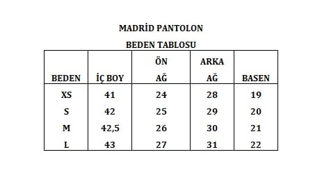 Madrid Streç Yandan Fermuarlı Kapri Pantolon