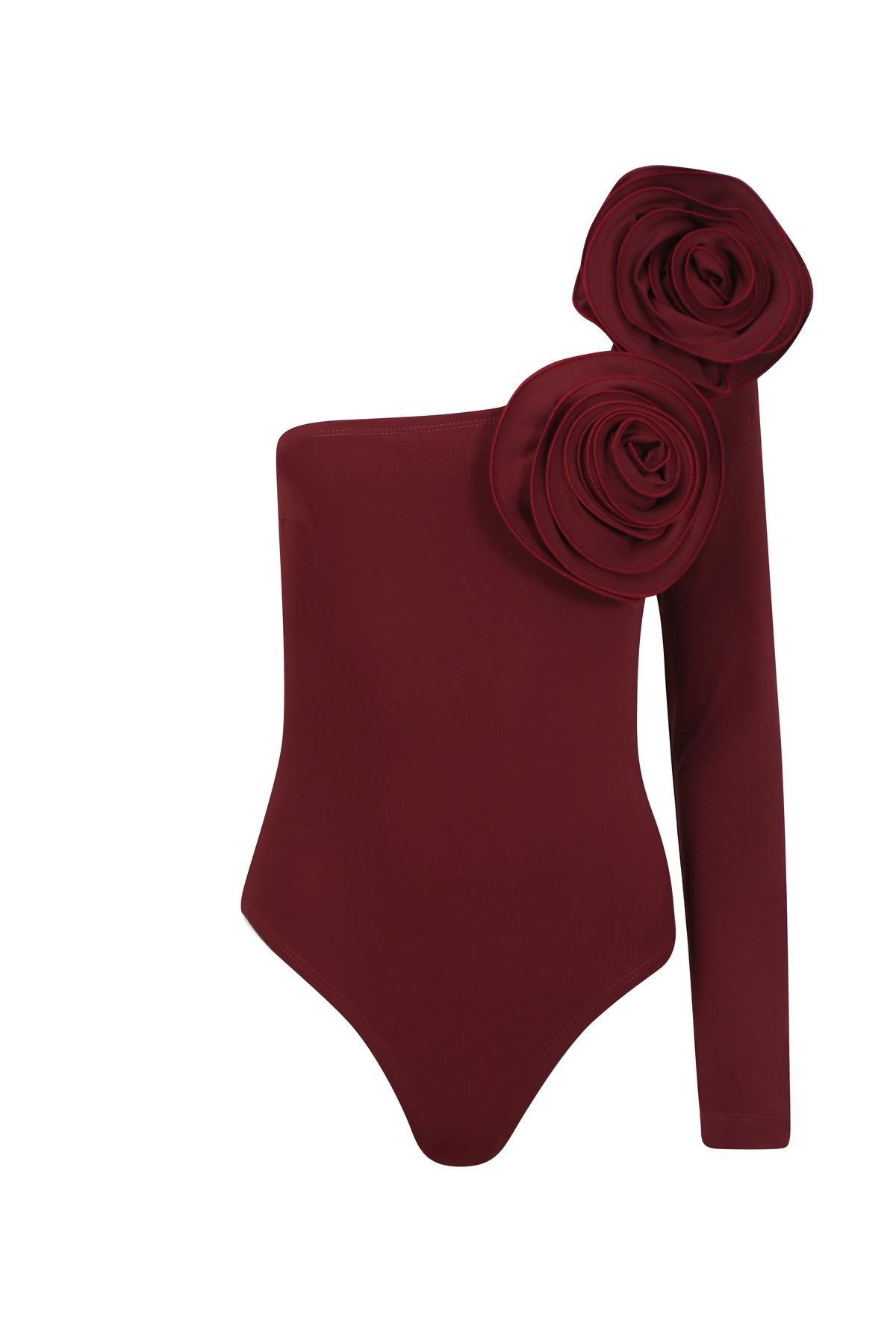Elba Gül Detaylı Bodysuit - Bordo
