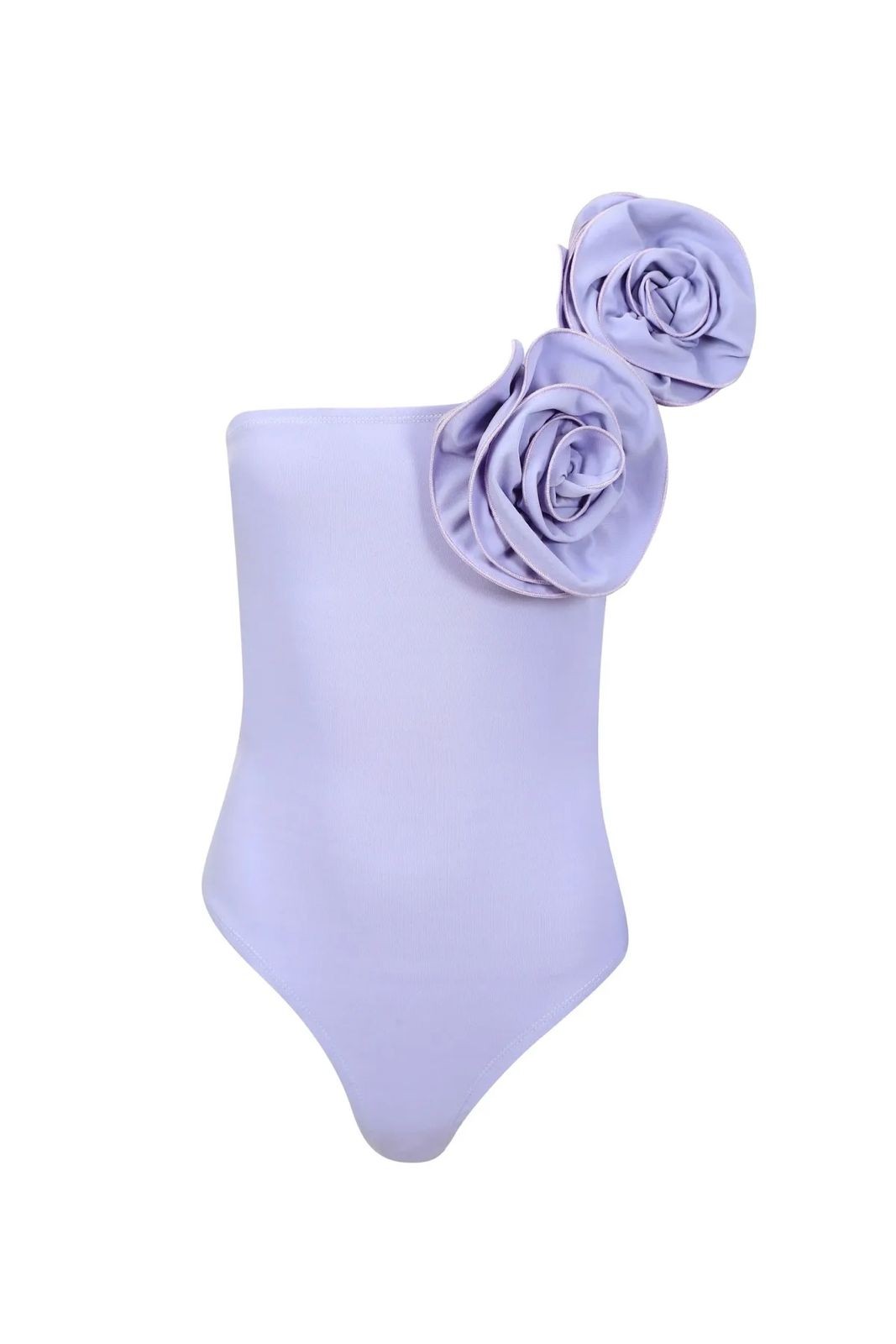 Flora Gül Detaylı Kolsuz Bodysuit - Lila