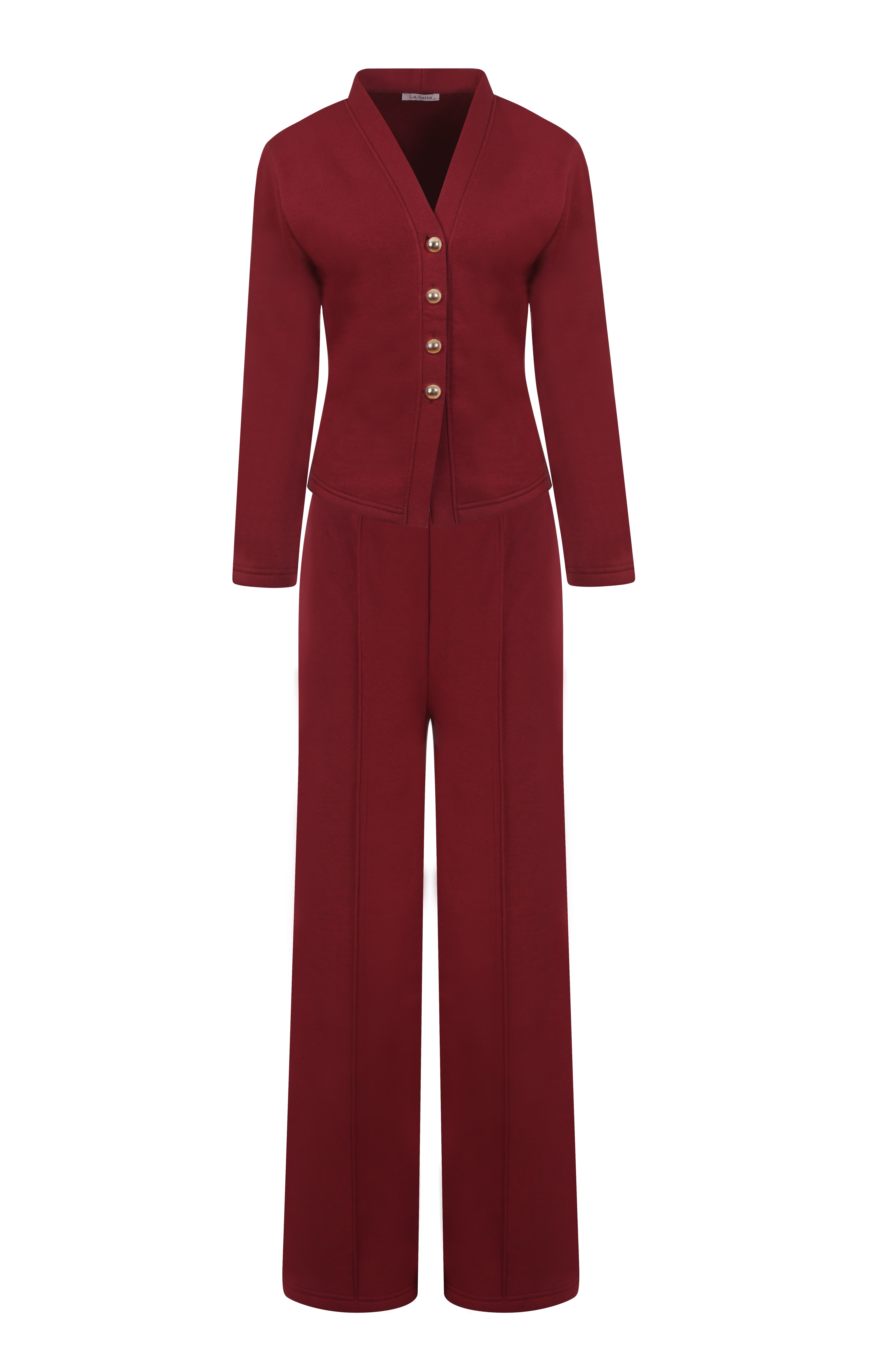 Cortina Set Düğmeli Şardonlu 3iplik Takım