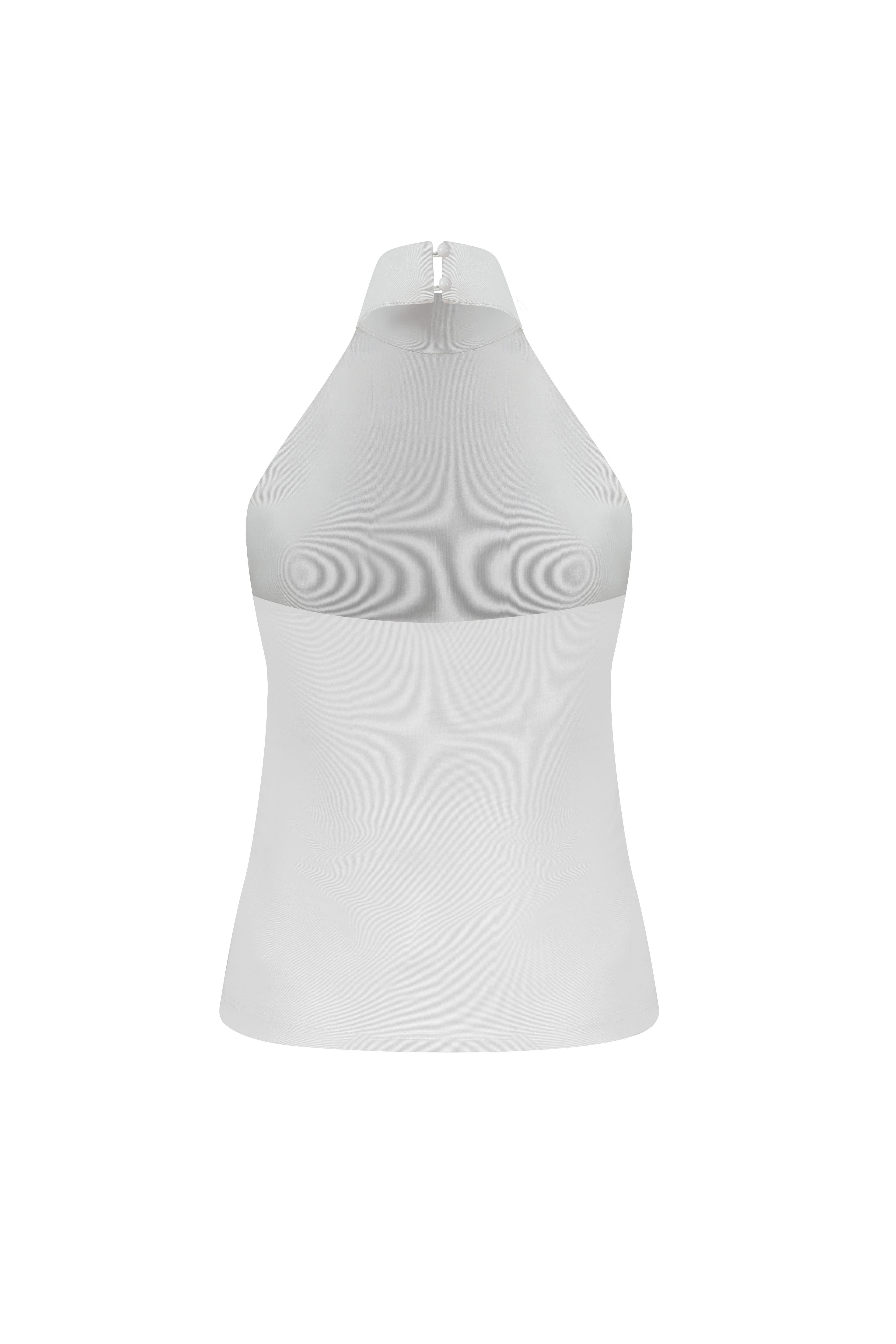İnca Halter Yaka Body - Beyaz
