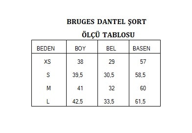 BRUGES DANTELLİ KISA ŞORT