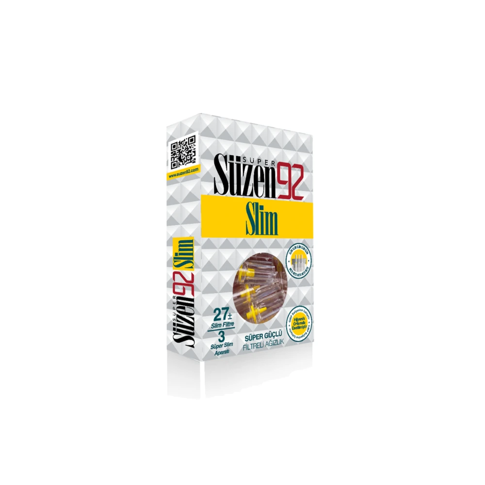 Süzen 92 Slim Filtreli Ağızlık 27'li Slim Filtre + 3 Süper Slim Aparatlı