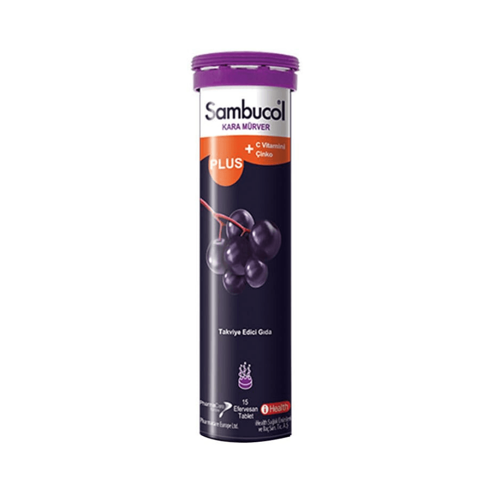 Sambucol Plus Kara Mürver + C Vitamini Çinko Takviye Edici Gıda 15 Tablet