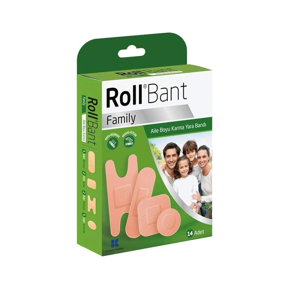Roll Bant Family Yara Bandı 14'lü