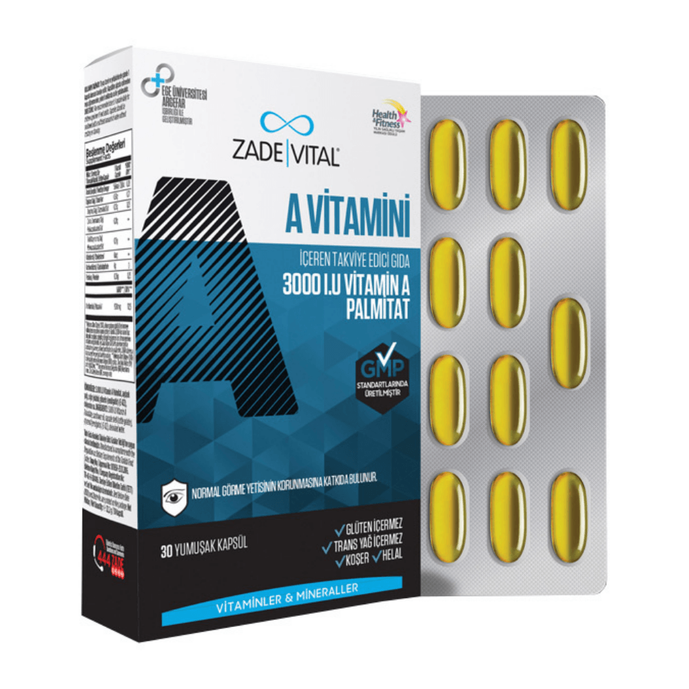 Zade Vital A Vitamini 500 Mg 30 Kapsül