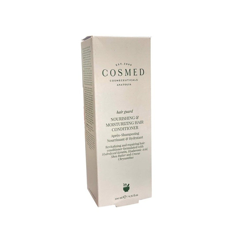 Cosmed Hair Guard Nourishing & Moisturizing Hair Conditioner - Yıpranmış Saçlara Özel Keratin İçeren Nemlendirici Saç Bakım Kremi - Saç Maskesi 200mL