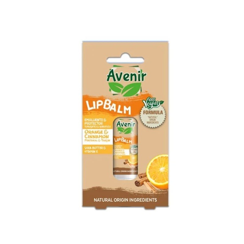 Avenir Stick Lip Balm Vegan Orange & Cinnamon