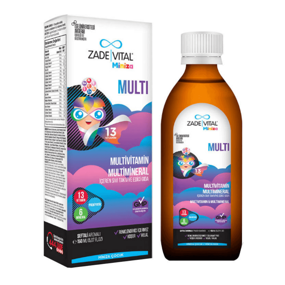 Zade Vital Miniza Multivitamin & Mineral Şurup 150 ml