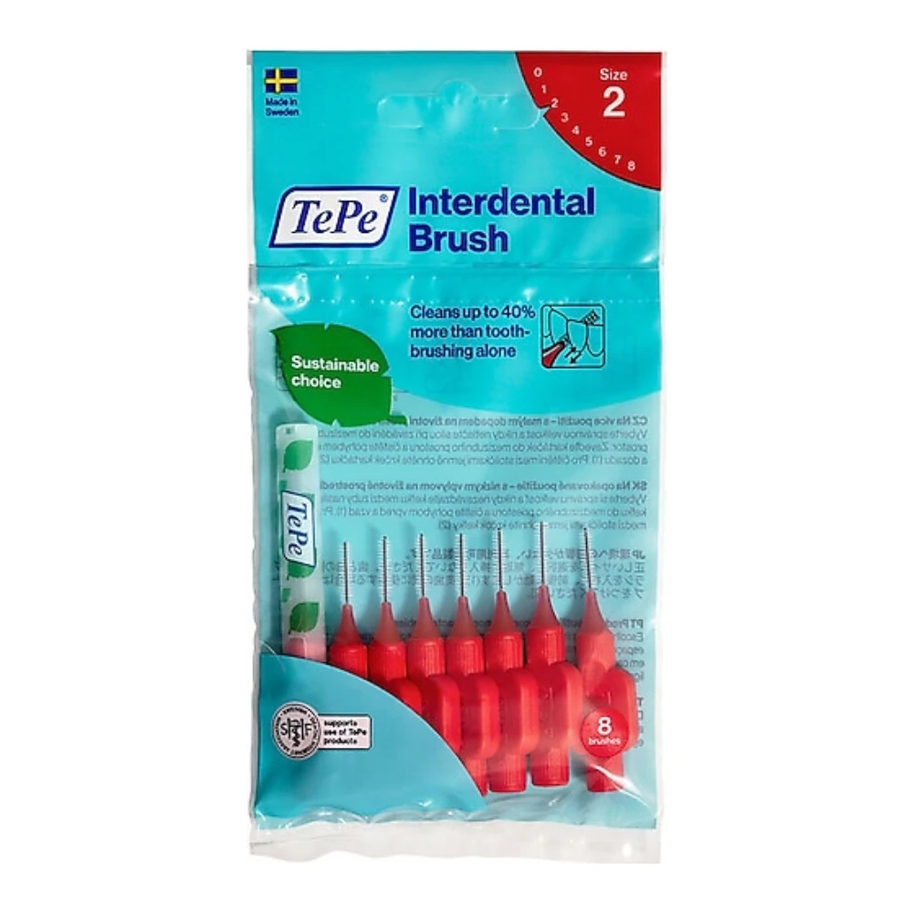 Tepe Arayüz Fırçası Kırmızı 0.5 mm 8'li