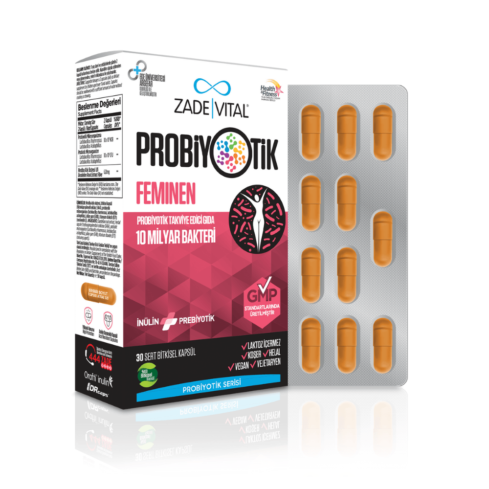 Zade Vital Probiyotik Feminen 30 Sert Kapsül