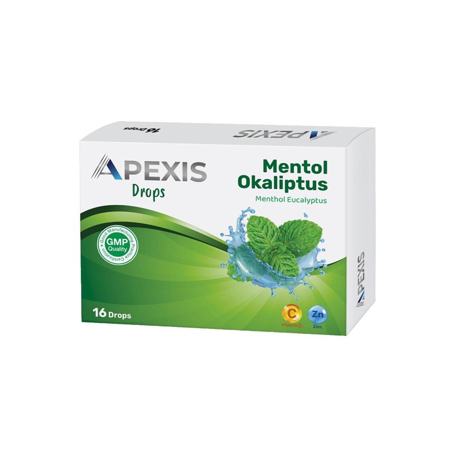 Apexis Drops Mentol Okaliptus Aromalı Pastil 16'Lı