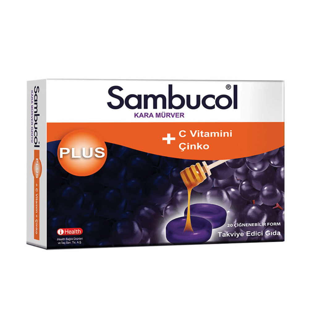 Sambucol Plus Kara Mürver Ekstresi 20 Pastil