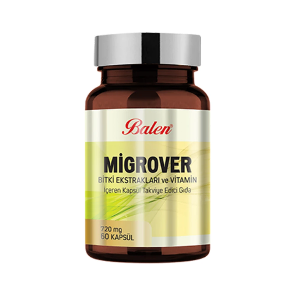 Balen Migrover Bitki Ekstraktları ve Vitamin 720 mg 60 Kapsül