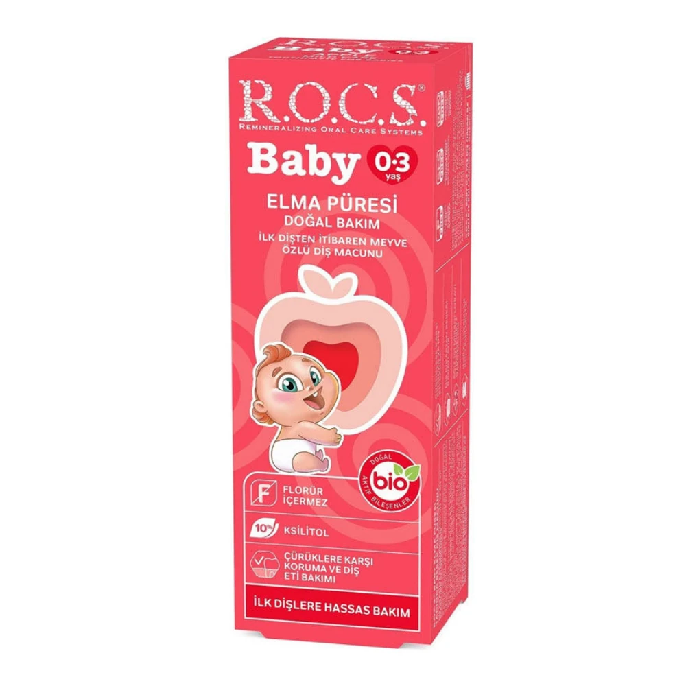 Rocs Baby Elma Püresi Tadında 0-3 Yaş Diş Macunu 45 gr
