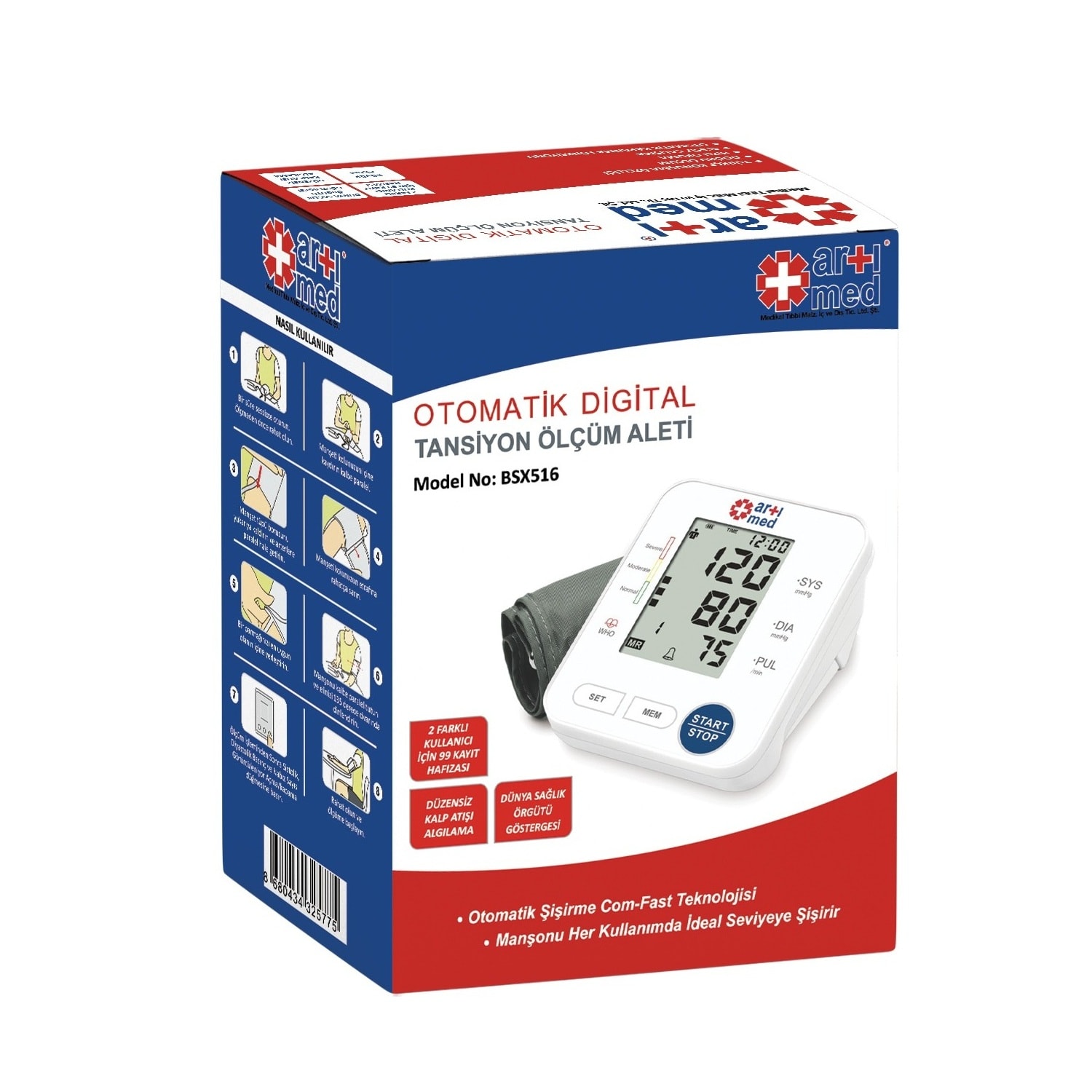 Artımed BSX516 Otomatik Digital Tansiyon Ölçüm Aleti