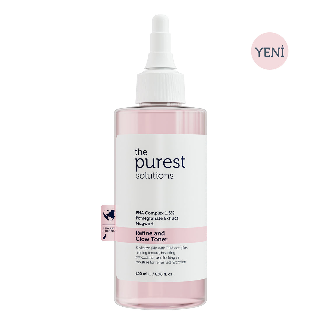 The Purest Solutions Hassas Ciltler İçin Arındırıcı ve Aydınlatıcı PHA Pembe Tonik