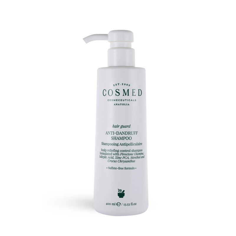 Cosmed Hair Guard Anti-Dandruff Shampoo - Sülfatsız Tuzsuz Kepeğe Karşı Salisilik Asit ve Mentol İçeren Arındırıcı Şampuan 400 ml