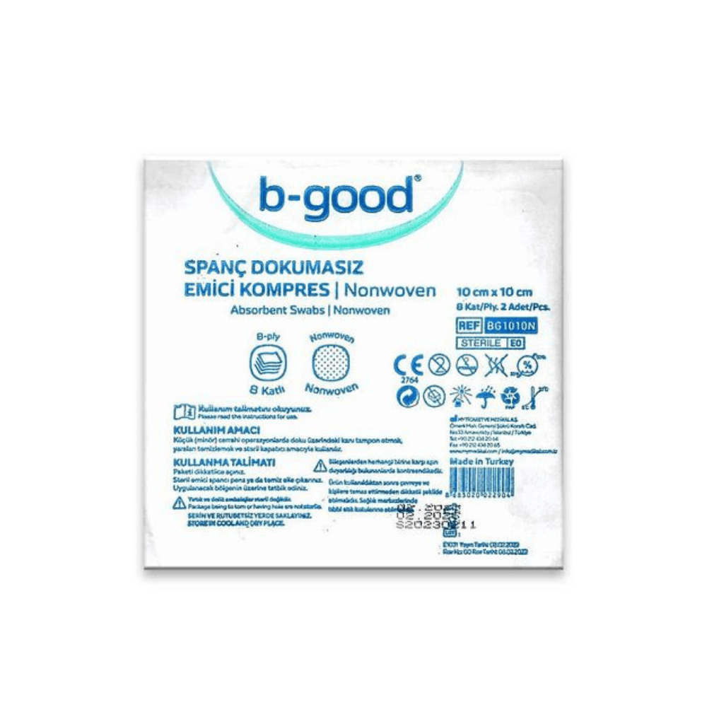 B-Good Steril Emici Spanç Kompres 10x10 cm 2'li