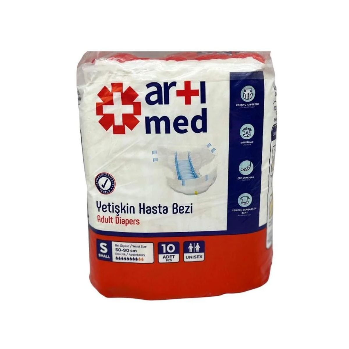 Artımed Hasta Bezi Yetişkin Small 10'lu