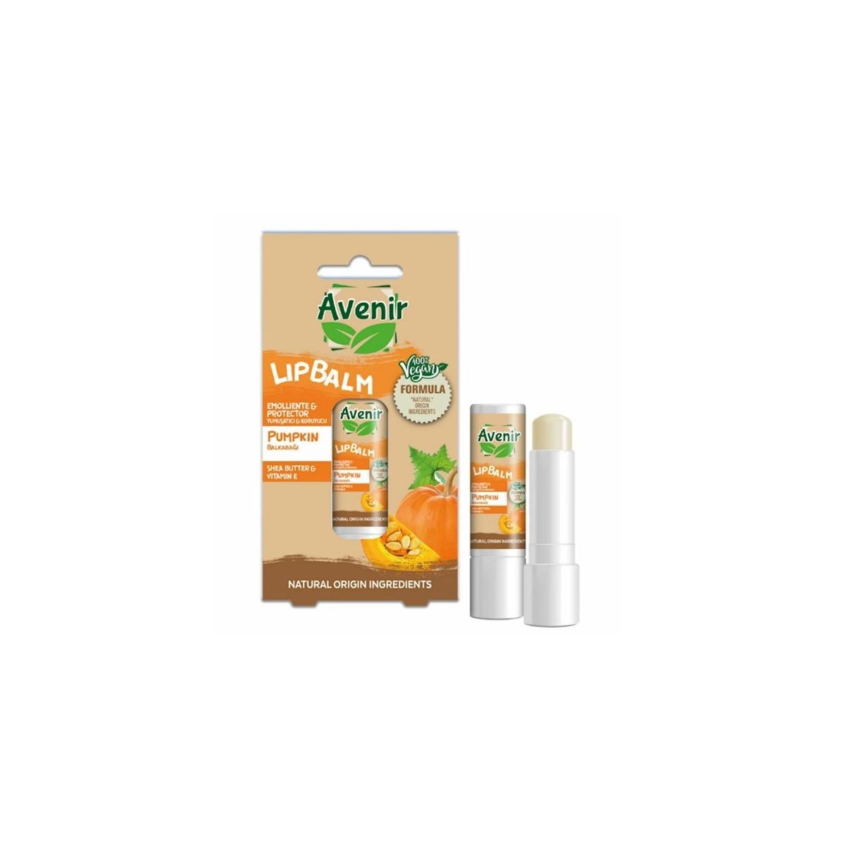 Avenir Stick Lip Balm Vegan Pumpkin