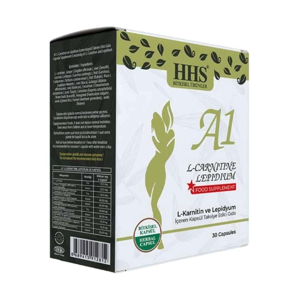 HHS A1 L-Carnitine Lepidium Bitkisel 30 Kapsül