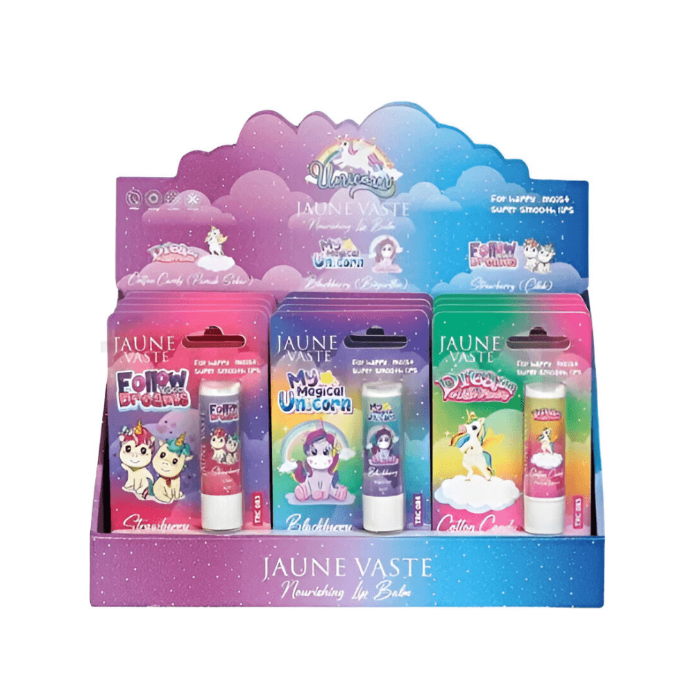 Jaune Vaste Lip Balm Kids Unicorn Dudak Kremi 12'li Karma Stant