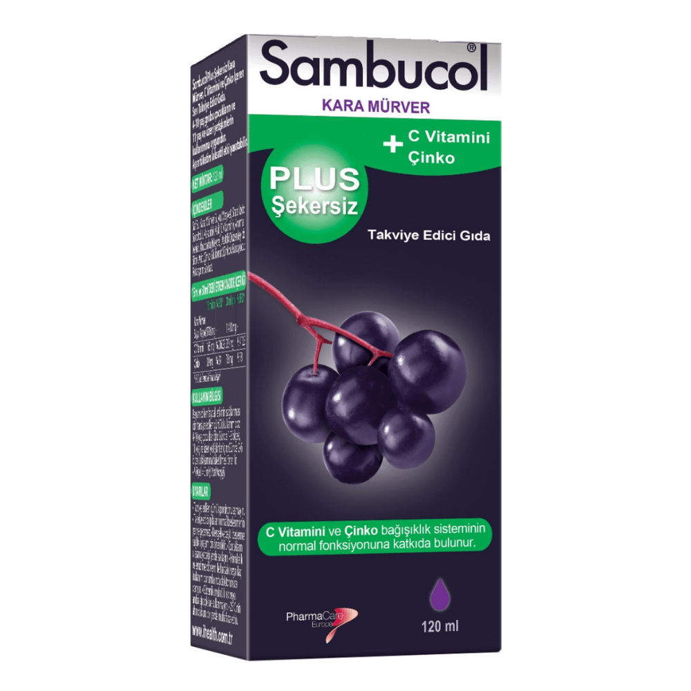 Sambucol Plus Şekersiz Takviye Edici Gıda 120 Ml