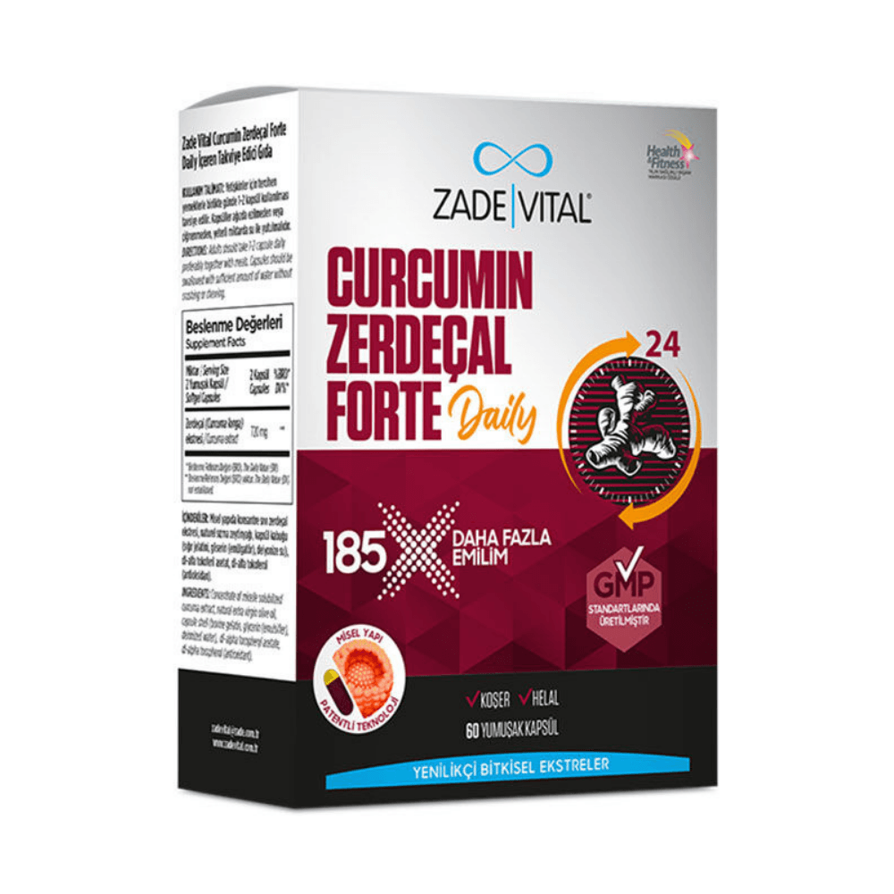 Zade Vital Curcumin Zerdeçal Forte Daily 60 Yumuşak Kapsül