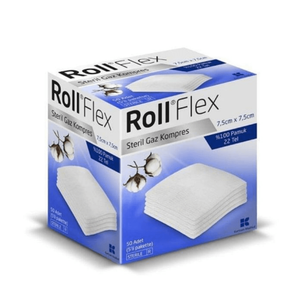 Roll Flex Gaz Kompres 7,5cm x 7,5cm 50'li