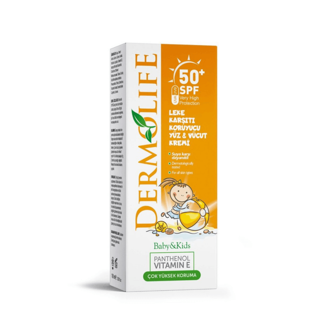 Dermolife Güneş Kremi Leke Karşıtı Koruyucu Yüz & Vücut İçin SPF50 100 ml