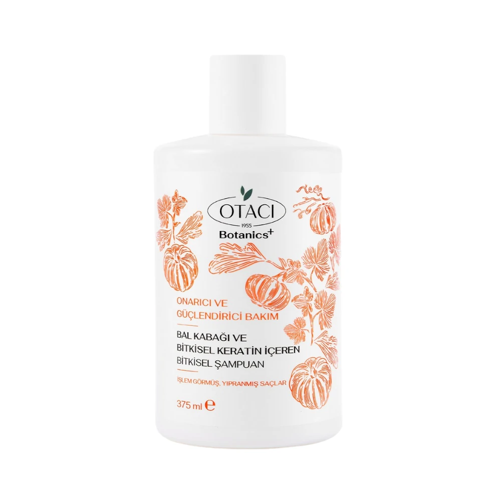 Otacı Botanics Onarıcı ve Güçlendirici Bakım Bal Kabağı ve Bitkisel Keratin İçeren Bitkisel Şampuan 375 ml
