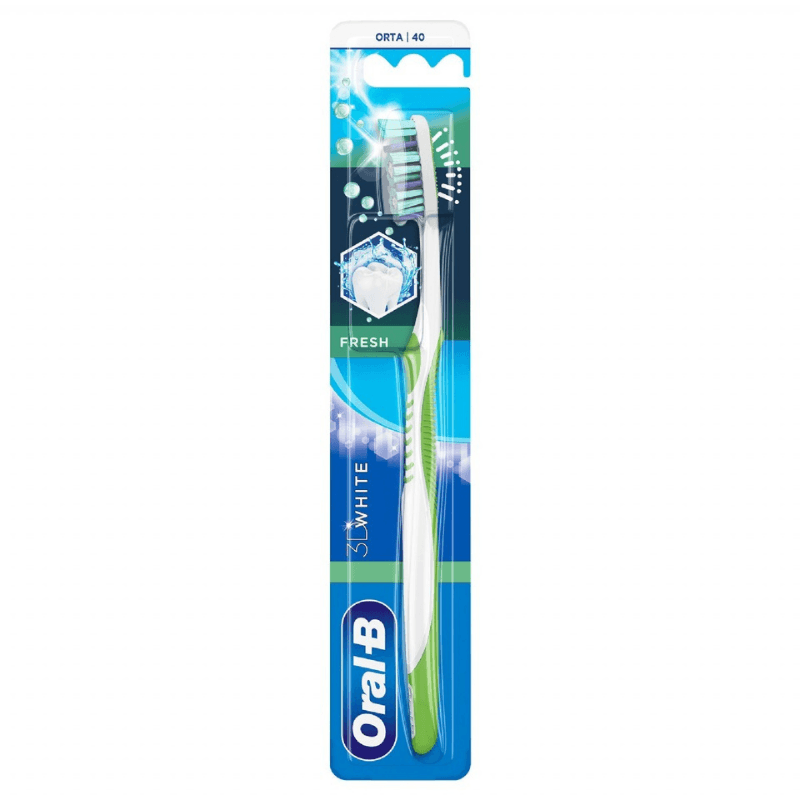 Oral-B Diş Fırçası 3 Boyutlu Beyazlık Ferah Nefes 40 Orta
