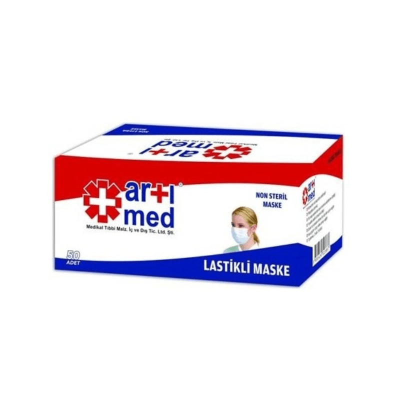 Artımed 3 Katlı Full Ultrasonik Cerrahi Maske Telli 50'li (ÜTS Kayıtlı)