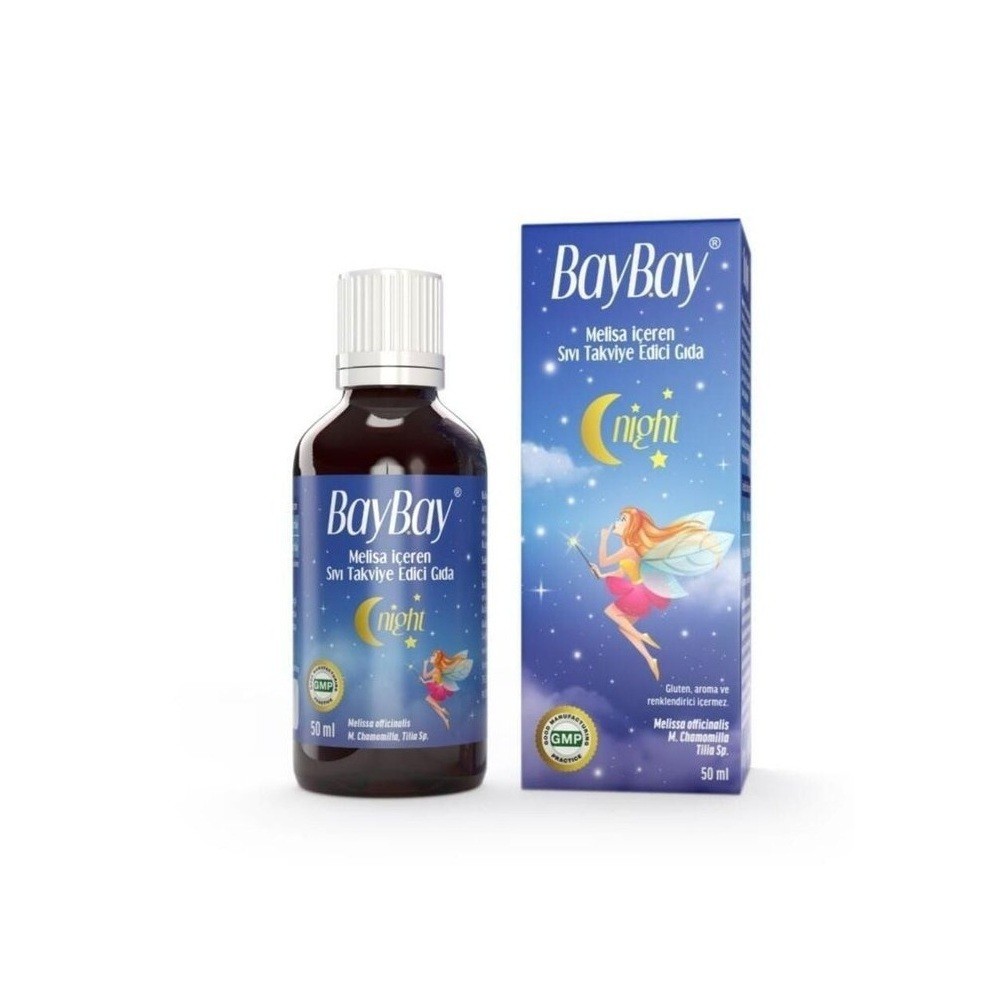 Baybay Night Melisa İçeren Bitkisel Damla 50 ml